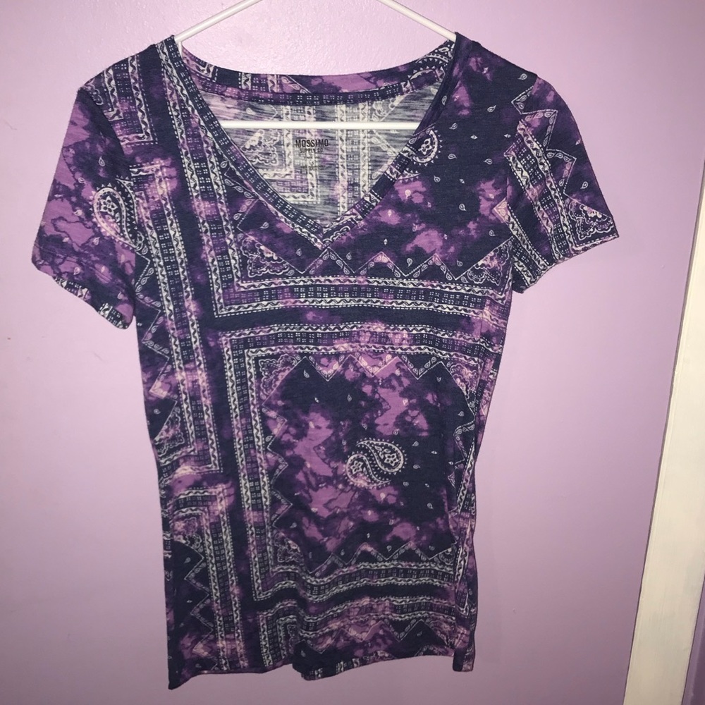 Mossimo purple pattern shirt size S